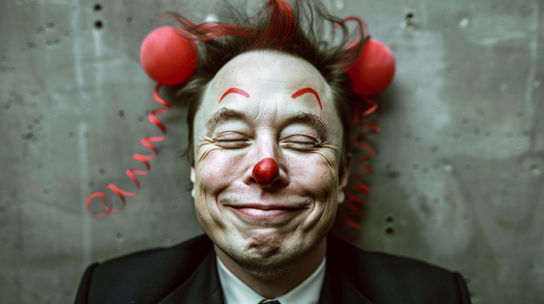 Elon Musk as a clown