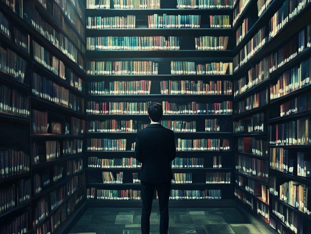 narcissist in a library