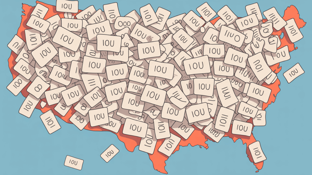America's increasing debt ratio under a mound of IOUs