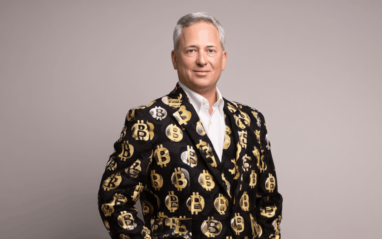 David Sacks in a Bitcoin suit
