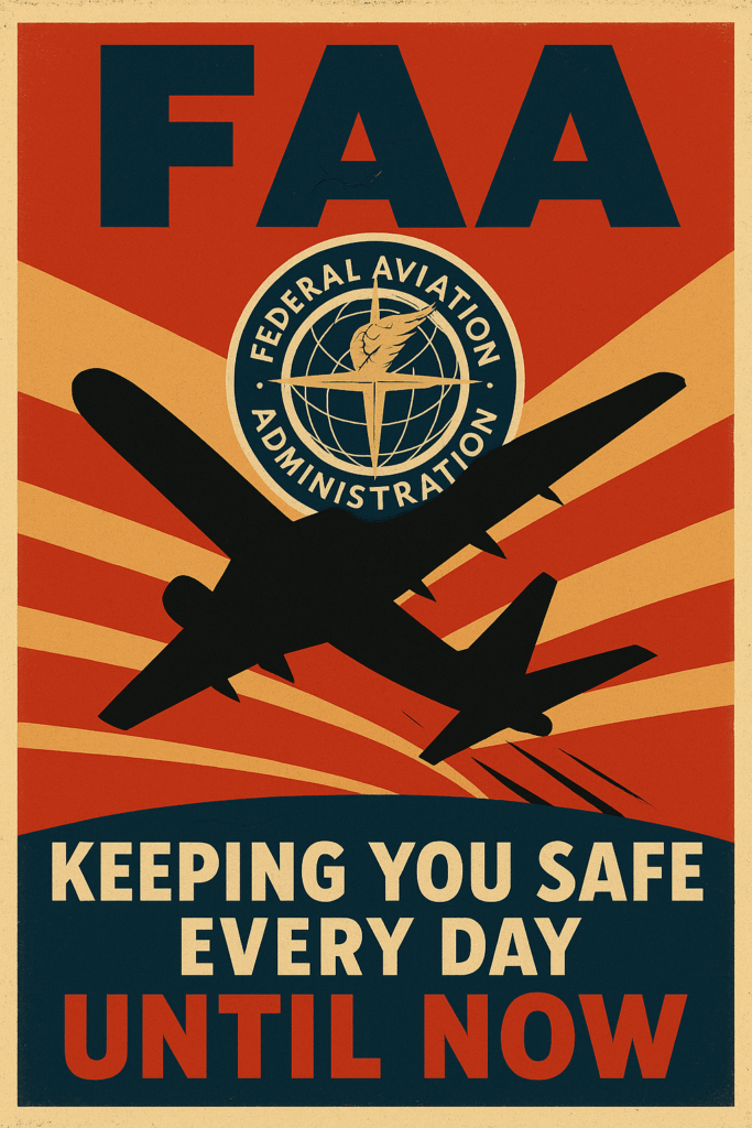 FAA poster in the style of the 1950s WPA posters