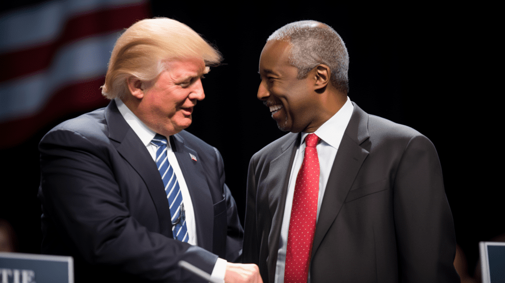 Ben Carson and Donald Trump, by Midjourney