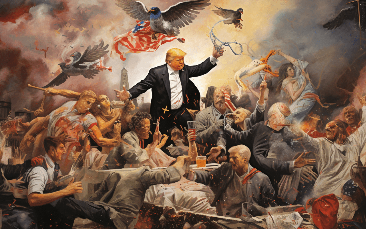 Donald Trump pathocracy, by Midjourney