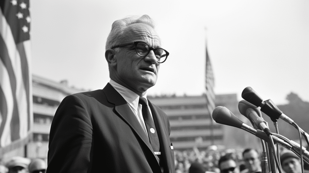 Barry Goldwater running for US President, by Midjourney