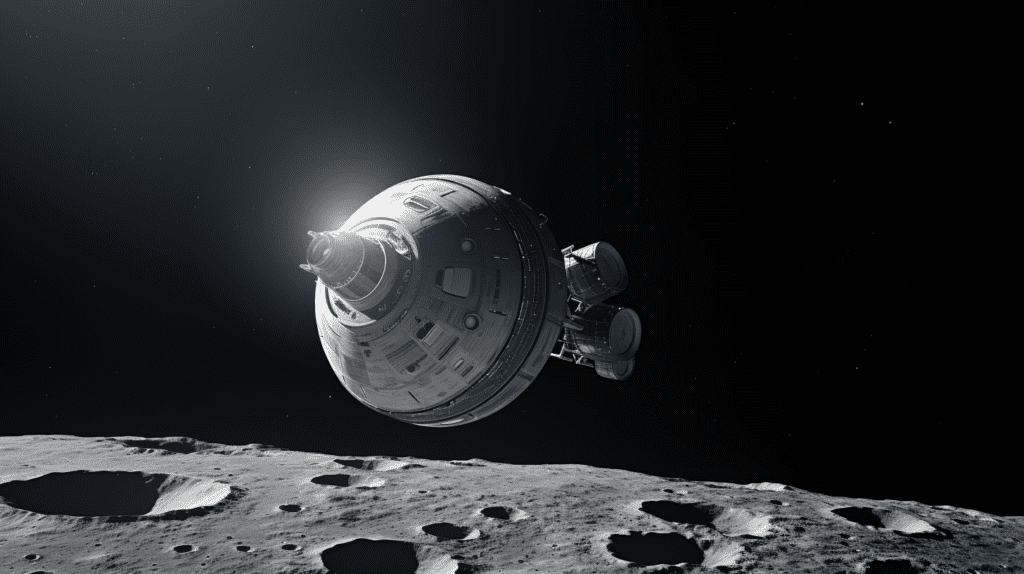 Moon landing probe by Midjourney