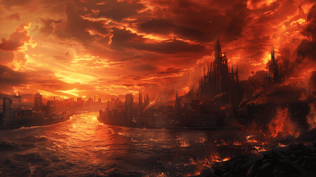 The End Times; armageddon. By Midjourney
