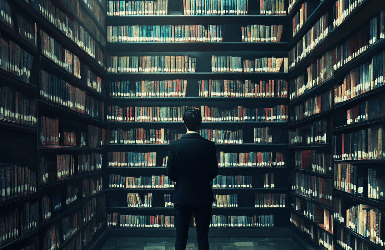 narcissist in a library