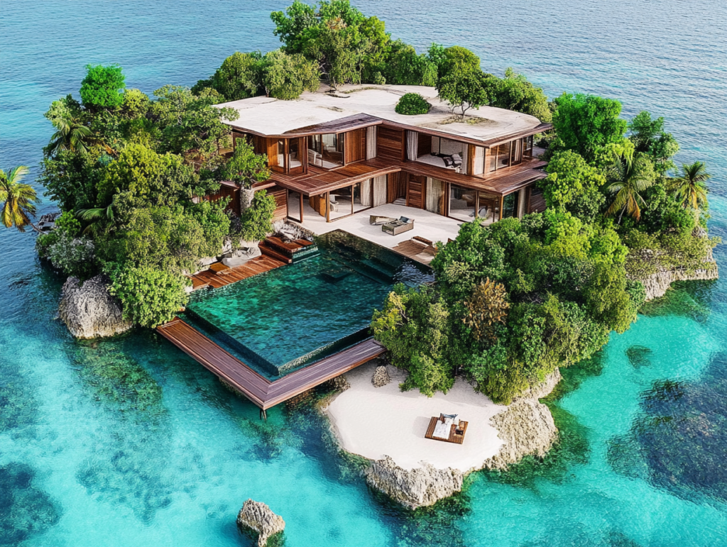 yet another glorious fantasy home of the richest and most famous who will leave the rest of us behind so they can survive
