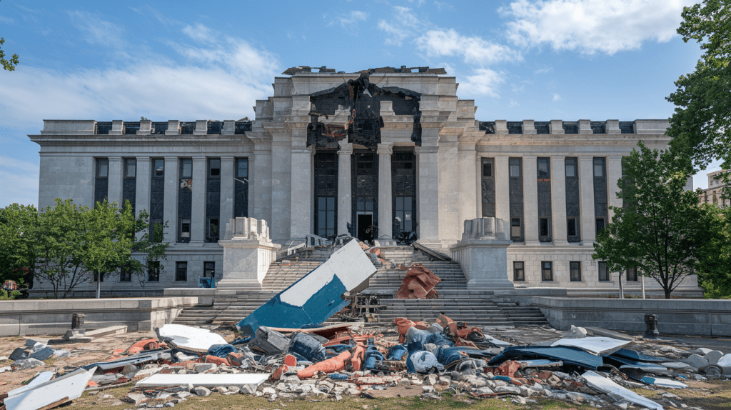 dismantling the government and leaving to waste the public services we've spent decades honing