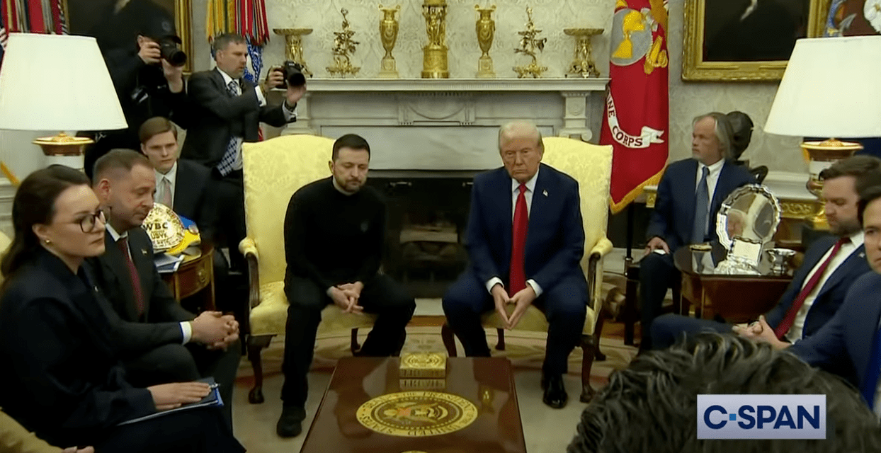 Ukraine President Volodomyr Zelensky is dejected in his Oval Office meeting with Donald Trump