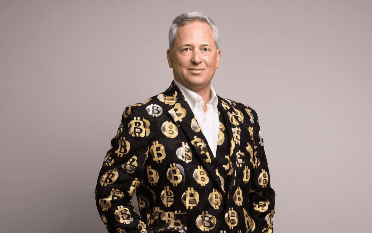 David Sacks in a Bitcoin suit