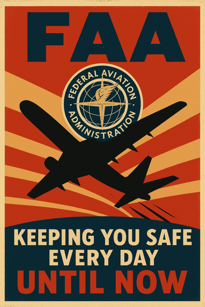 FAA poster in the style of the 1950s WPA posters